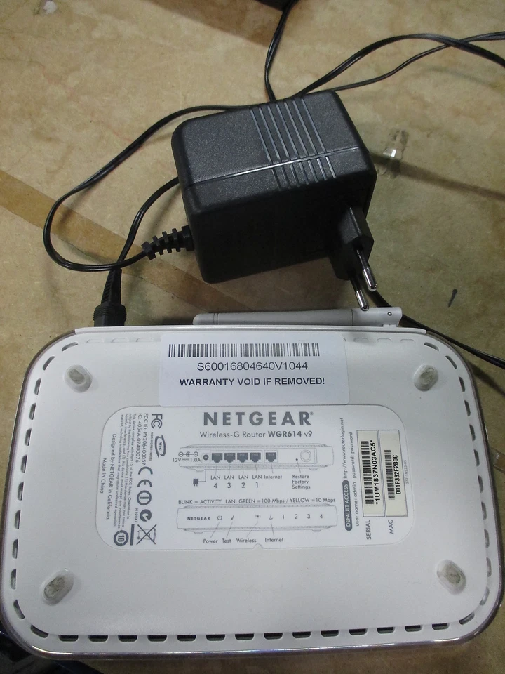 NETGEAR WGR614  Wireless-G Broadband Router 802.11b/g 54Mbps 4x 10/100 INCL PSU - Bild 1 von 1