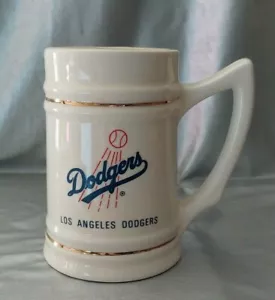 LOS ANGELES DODGERS, SOUVENIR GOLD VERGOLDETER KERAMIKKRUG. LEWIS BROS. TRINTON N.J - Bild 1 von 11