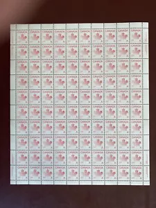 Canada Stamps - 1981 NON-DENOMINATED 'A' DEFINITIVE MNH Inscription Pane of 100 - Picture 1 of 1