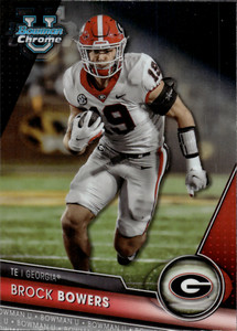 2023 Bowman Chrome U Football Brock Bowers Georgia Bulldogs #50