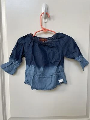 Top de mezclilla suave tie dye de 18 meses manga larga Seven 7 para toda la humanidad para niñas Foto 1 de 4