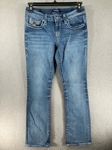 Vigoss Jeans Women's 8S Blue Slim Boot Heritage Fit Embroidered 30x29 Western - Picture 1 of 20