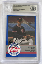 Steve Olin signed 1989 ProCards Triple A All-Stars BAS Authentic AUTO RARE!