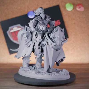 Death Knight Cavalry Miniature Fighter Dungeons and Dragons Mini DnD 5e TTRPG - Bild 1 von 8