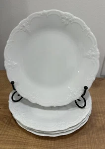 4x Hutschenreuther/Tirschenreuth BARONESSE China SALAD Plate PLATES White MINT