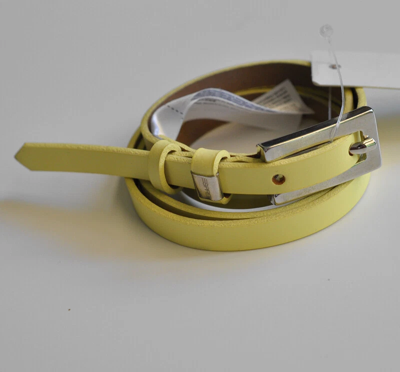 ESPRIT 1 cm schmaler Leder-Gürtel in Gelb, Orange, Orchidee Gr. 85 - Bild 1 von 1