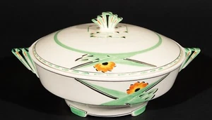 Royal Venton Ware Gladys Scarlett Art Deco Schale mit Deckel J. Steventon & Sons - Bild 1 von 11