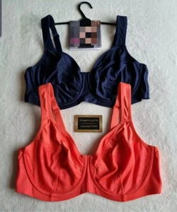 NEW EX M*S 2 PACK UNDERWIRED HIGH IMPACT SPORTS BRAS SIZE 40B - Picture 1 of 5