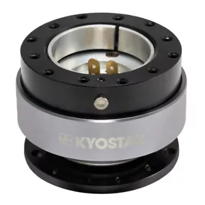 Black Universal Snap Off Quick Release Steering Wheel Boss Kit 2.0 Hub Adapter - Picture 1 of 8