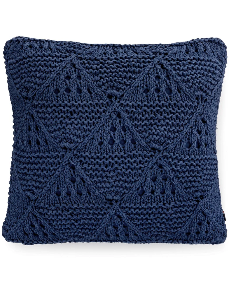 Tommy Hilfiger Bar Harbor Azul Marino 20′′ Cuadrado Decorativo Almohada Ropa de Cama Foto 1 de 1