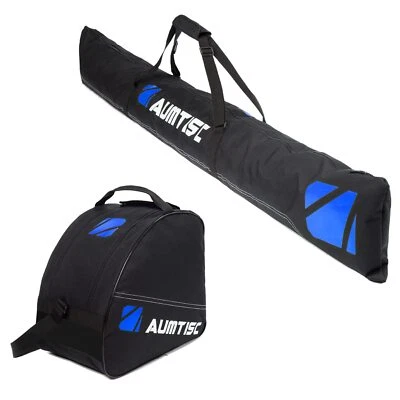 AUMTISC Ski Bags Padded 2 Piece Ski and Boot Bag Combo for Air Travel Flying Ski Boot