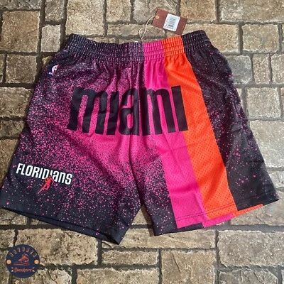 Miami Heat Floridians Mitchell & Ness Swingman Jersey Shorts Mens XL - Image 1 of 4