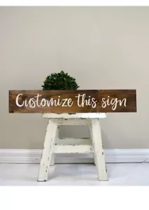 wall home decor. Sign handmade Personalized Quote Sign, Custom Wood Board, Gift - Picture 1 of 9