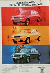 PUBLICITÉ DE PRESSE 1971 AUSTIN ALLEGRO 7 cv POUR 16690 CHAPPEZ A LA GRISAILLE - Imagen 1 de 1