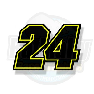 MAKINA-NEON RACE NUMBERS - DECALS STICKERS GRAPHICS *RatMally Fluorescent - Picture 1 of 1