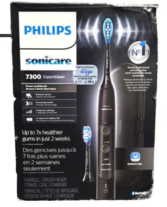 Philips Sonicare ExpertClean 7300 Electric Toothbrush Black NEW DAMAGED BOX - Picture 1 of 6