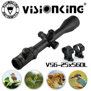 Visionking 6-25X56 Long Range Rifle scope 35 mm .50 & Picatinny Rings - Picture 1 of 9