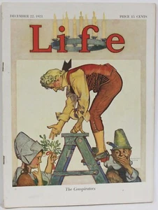 Humorous Life Magazine December 22, 1921 – Christmas Theme Cover by H Paus - Picture 1 of 5