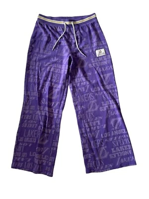 Pantalones deportivos NBA LA Lakers pijama pantalones de salón púrpura para mujer talla M 29x28 usados en excelente estado Foto 1 de 4