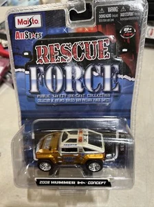 Maisto All Stars Rescue Force Hummer HX Concept Metro Police SUV 1/64 Gold - Picture 1 of 4