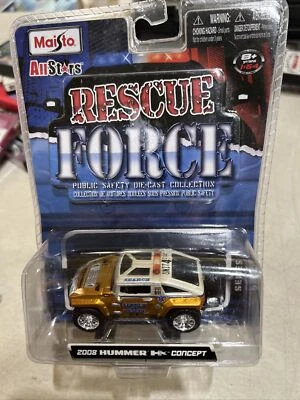 Maisto All Stars Rescue Force Hummer HX Concept Metro Police SUV 1/64 Gold - Image 1 of 4