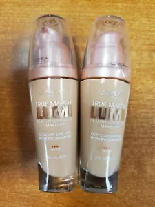 2 Pk: L'Oreal True Match Lumi Foundation *N1-2 Soft/Classic Ivory* (4800-R8P6a) - Picture 1 of 3