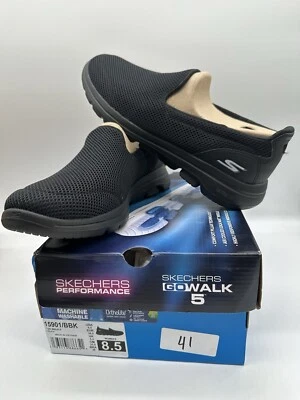 Mujer Skechers Performance, Go Walk 5 Sin cordones Malla Negra Talla 8.5 Foto 1 de 4