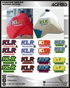 ADESIVI KLR 600 SERBATOIO MAGGIORATO ACERBIS DECALS STICKERS - Foto 1 di 9