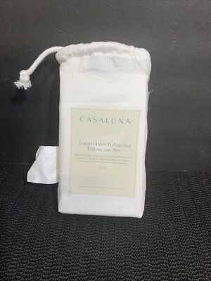 Casaluna Temperature Balancing King Pillowcase Set Cotton Sateen - 2 Pillowcases - Image 1 of 3