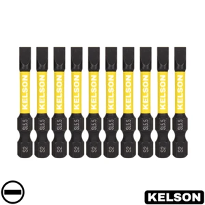 Brocas de destornillador de impacto magnéticas de 1/4" KELSON universales de cabeza plana de 5,5 mm de ranura de 50 mm - Imagen 1 de 13