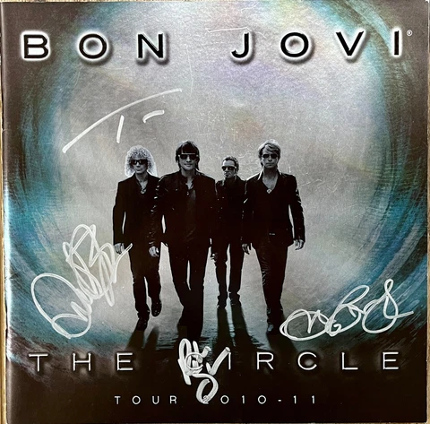 BON JOVI signed "The Circle" 2010-11 Tour Book signed by Entire Band Cover
