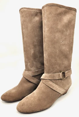 DKNY 'Alina' Gamuza Media Pantorrilla Slouchy Pull-On Botas en Taupe 6.5 M 37 EU Foto 1 de 4