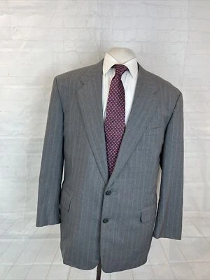 Tom James Men's Gray Stripe Blazer 44R $895 - Image 1 of 4