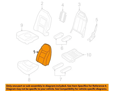 Componentes del asiento delantero Ford OEM 09-23 E-150 - Cubierta trasera del asiento BC2Z1564417BA Foto 1 de 2