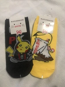 Pokémon Pikachu Ankle Socks (Lot Of 2) BRAND NEW (SZ: Kids & Teens) - Picture 1 of 3
