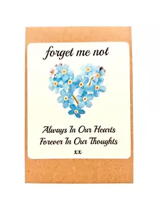 Forget Me Not Funeral Favours Memorial Remembrance Seeds x 12 (F5NP) - Picture 1 of 4