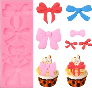 Fondant Bowknot Formen, Mini Silikon Schleifen Schokoladen Form Rosa Fondant For - Bild 1 von 7