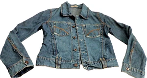 Refuge Jeansjacke Knopfleiste abgenutzt Brusttaschen Damen Größe Small - Bild 1 von 6