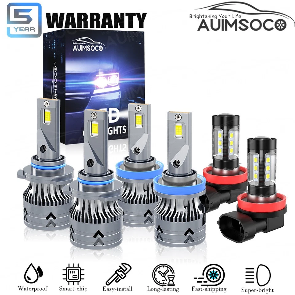 For Nissan Quest 2011-2017  6x 6500K LED Headlight Fog Light Bulbs Super Bright - Image 1 of 4