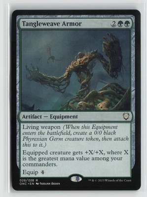 Tangleweave Armor 026 Commander: Phyrexia: All Will Be One ONC MTG Magic - Image 1 of 2