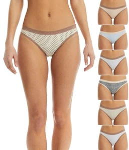 Cotton Bikini Underwear for Women in Neutral Prints 6-pack - Picture 1 of 2