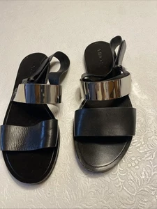 Vince schwarze Leder Sandalen US 9M EUR 40 - Bild 1 von 7