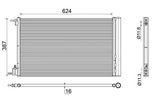 Mahle AC 552 000S Condenser, Air Conditioning for Buick (SGM), Chevrolet, Opel, SAA - Picture 1 of 12