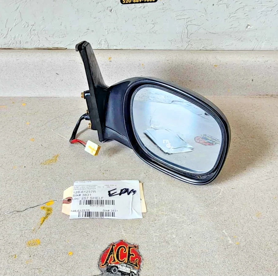 96-00 Toyota RAV4 4 DOOR OEM Power Right Passenger Side View Mirror BLACK Foto 1 de 4