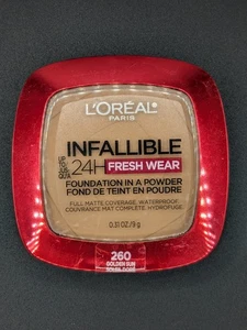 L'Oreal Paris Infallible 24H Fresh Wear Foundation Powder Golden Sun, 0.31 oz.. - Picture 1 of 1