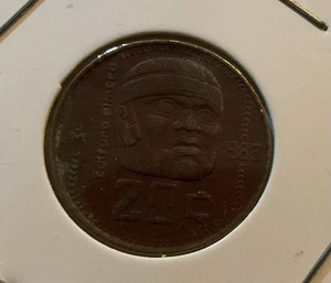 Mint Error Copper Planchet No Zinc, 1983 Mexico 20 Centavos Coin KM#491 -Olmeca - Picture 1 of 6