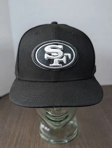 New Era NFL San Francisco 49ers Hat Cap Fitted 7 3/4 Black Adjustable Snapback - Picture 1 of 11