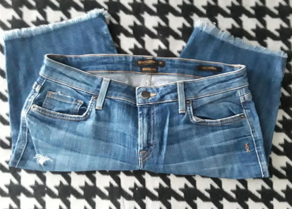 Bermudas de mezclilla de algodón con corte GENETIC 'The Camina' para mujer talla 27 Foto 1 de 2