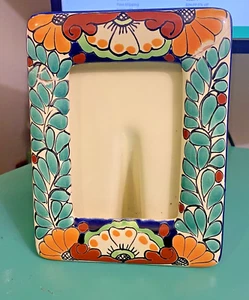 Mexican Talavera Pottery Picture Frame 7x5 inch  - Picture 1 of 9