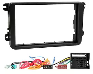 Doppel DIN Blende Antenne ISO Adapter Montagesatz für Skoda Fabia MK2 07-14 - Bild 1 von 1